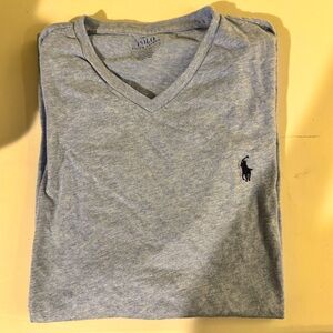 Gray M Men’s POLO v-neck T-shirt